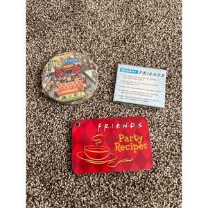 NEW Friends party set- coaster set, party recipe book, and trivia set